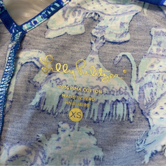 Lilly Pulitzer Kristen Elephant Deep Indigo Joy Ride Trapeze Dress Lattice Blue - Picture 12 of 12